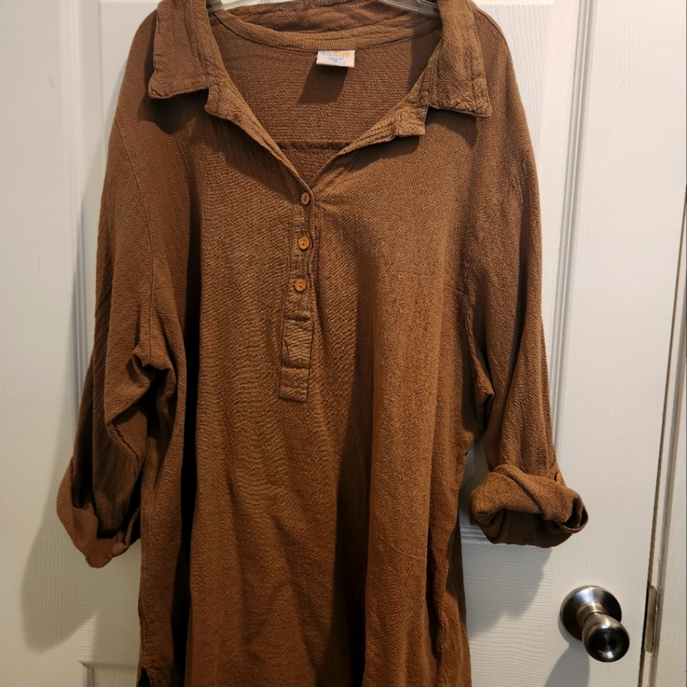 Brown Women's Tunic Top